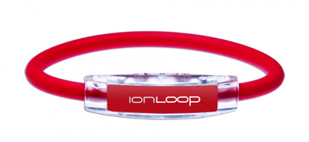 IonLoop Ruby Red Ion Magnetic Bracelet
(front view)