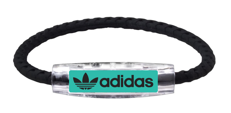 adidas Original  Teal -Black Braided Bracelet (front view)