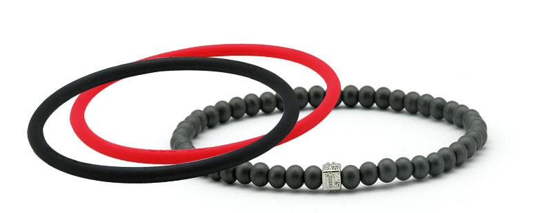 mag/fusion Ruby Red & Jet Black Pak
1 mag/fusion magnetic Bracelet, 2 IonThins (Ruby Red & Jet Black)