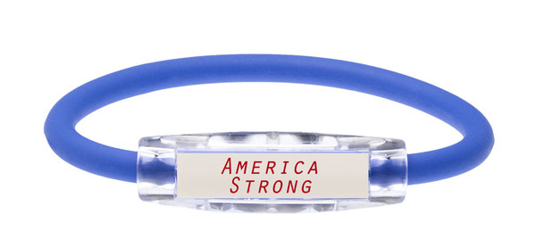 NEW...IonLoop Royal Blue "America Strong" Bracelet
(front view)