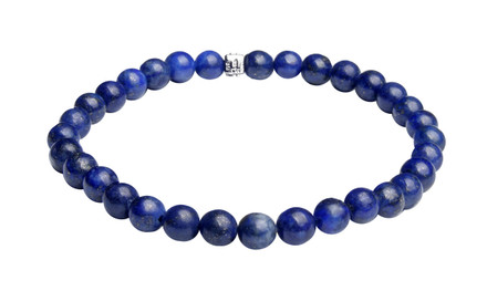 IonLoop  Dark Blue Lapis Stone Bead Bracelet.
(front view)