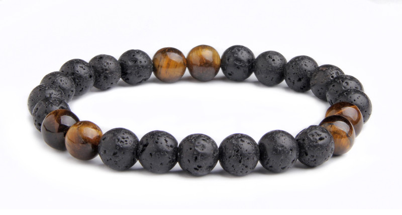 Tiger eye and lava stone deals bracelet