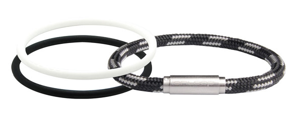 Black Gray Negative Ion Bracelet Pak
1  White IonThin
1 Black IonThin