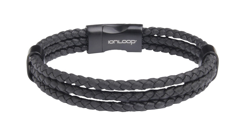 6mm matte black stainless steel clasp black and brown leather bracelet –  The Steel Shop