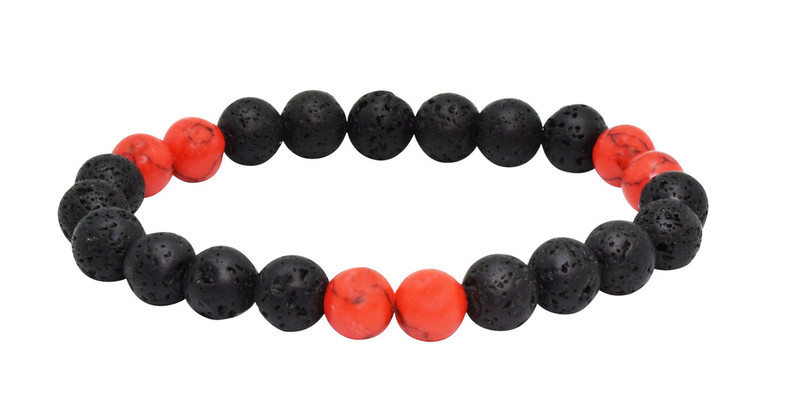 Red lava deals beads