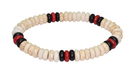 Mixed Color Halo Stone colored beads with Black &  Red.
