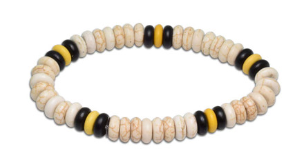 Mixed Color Halo Stone colored beads with Black &  Yellow