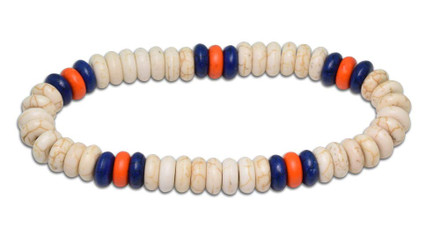 Mixed Color Halo Stone colored beads with Blue & Orange