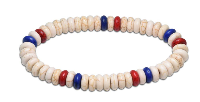 Mixed Color Halo Stone colored beads with Blue & Red