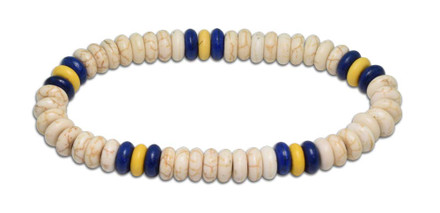 Mixed Color Halo Stone colored beads with Blue & Yellow