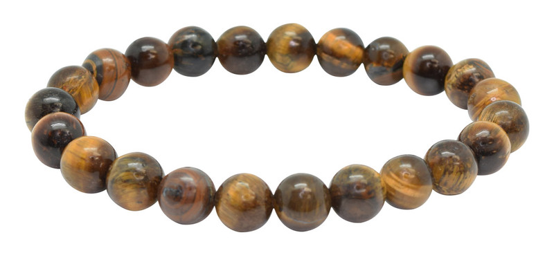 IonLoop  Tiger Eye Pure Stone Bracelet contains 8mm sized Tiger Eye stones. 
