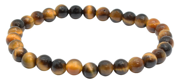 IonLoop  Tiger Eye Pure Stone Bracelet contains 6mm sized Tiger Eye stones. 
