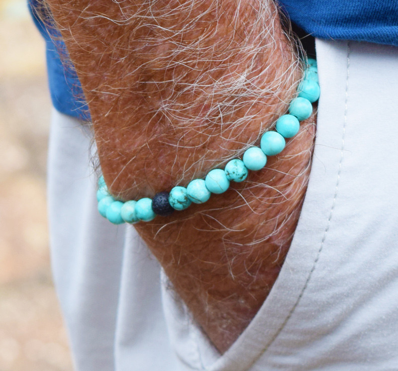 Mix this Turquoise bracelet with other IonLoop bracelet to get the "stacked" look.