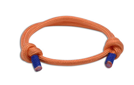 Syracuse Orange Navy Cord Slide Knot Bracelet - Front