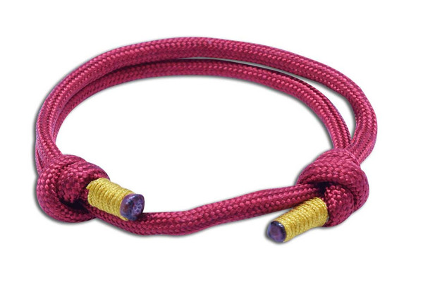 Florida State Crimson Gold Cord Slide Knot Bracelet - Front