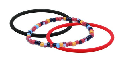 NEW 2 Negative Ion Thins-Black + Red and 1 Circus Bead Bracelet
Great addition to stacking your bracelets