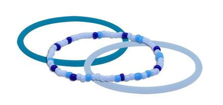 NEW 2 Negative Ion Thins - Pacific  and Powder Blue and 1 Seaview Bead Bracelet
Great addition to stacking your bracelets