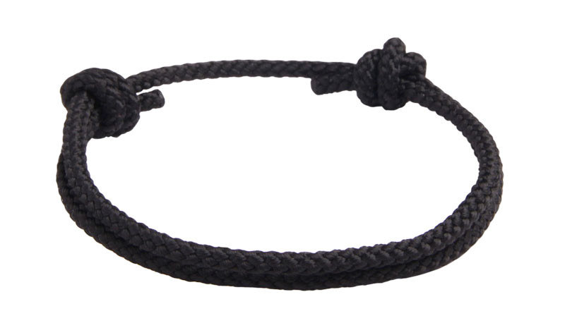 Black Cord Slide Knot Bracelet - Front
One-Size
