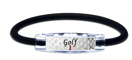 Golf 1 Black Magnetic and Ion Bracelet
(Front)