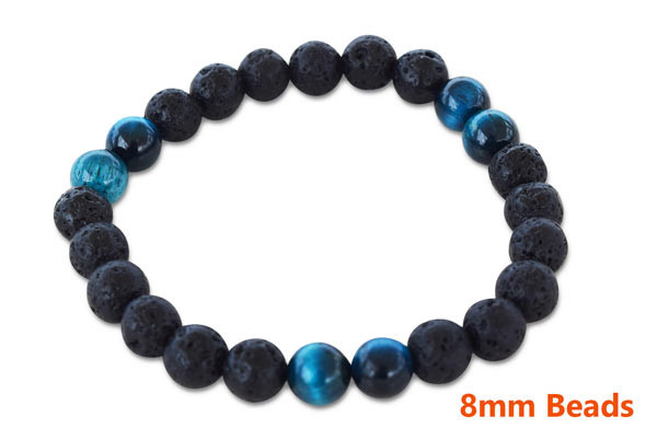 Black Lava Stone 10mm Beaded Bracelet | AMiGAZ Attitude Approved Accessories