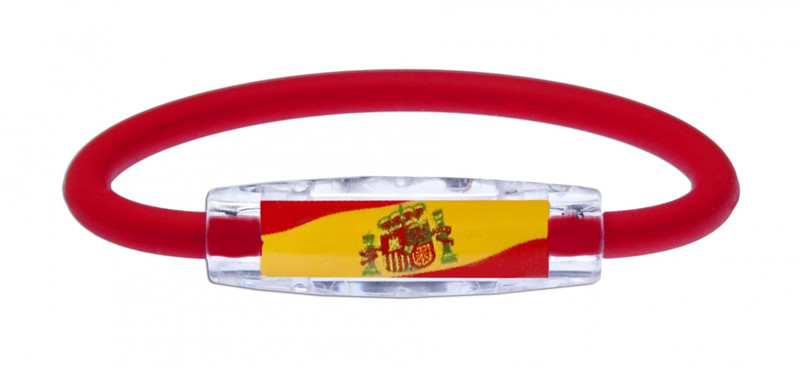 IonLoop's Spain Flag Bracelet with Magnets & Negative Ions
(front view)