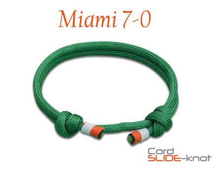 Miami Green Orange Cord Slide Knot 