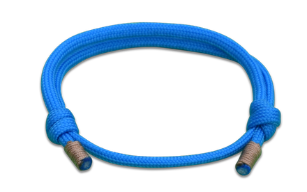 UCLA Sky Blue Gold Cord Slide Knot Bracelet - Front
