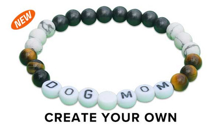 Anyone will love this magnetic IonLoop slip-on bracelet that Celebrates your chosen word! 
Choose this Tiger Eye design and simply add up to 10 letters or numbers in the customization box and your bracelet will be assembled and shipped within 2 days. If you leave a space in the box we will use a white bead to separate the letters, for example initials.