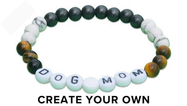Anyone will love this magnetic IonLoop slip-on bracelet that Celebrates your chosen word! 
Choose this Tiger Eye design and simply add up to 10 letters or numbers in the customization box and your bracelet will be assembled and shipped within 2 days. If you leave a space in the box we will use a white bead to separate the letters, for example initials.