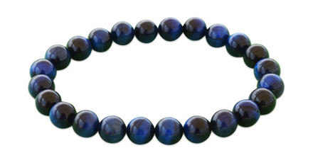 IonLoop's Blue Tiger Eye Pure Stone Bracelet has 8mm sized stones. 