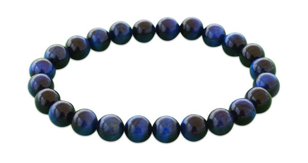 IonLoop's Blue Tiger Eye Pure Stone Bracelet has 8mm sized stones. 