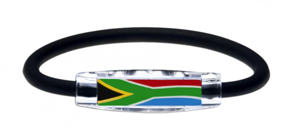 IonLoop's South Africa Flag Bracelet with Magnets & Negative Ions
(front view)