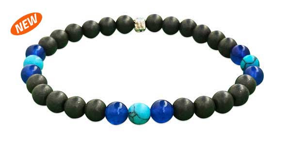 Mystic Blue magfusion Plus 6mm magnetic bead bracelet.