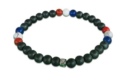Crafted with matte slate-gray magnetic beads and vibrant accent stones, each bracelet delivers a sleek athletic look while supporting everyday wellness.