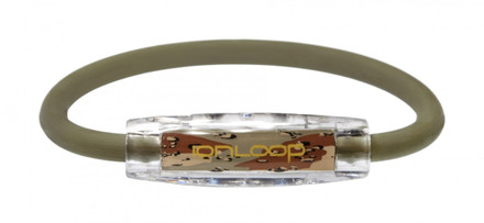 The IonLoop Camo Bracelet contains negative ions and magnets.
(front view)