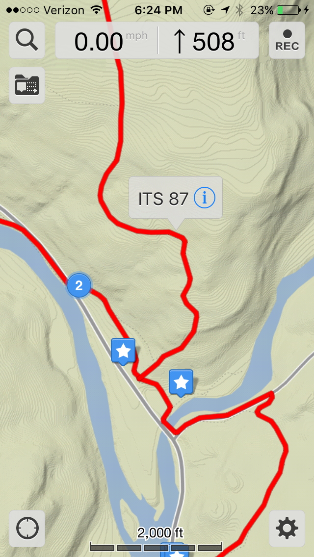 Tap trail for snowmobile trail name and number