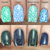 Swatches courtesy of Copycat Claws | GIRLY BITS COSMETICS Cobalt Blue Stamping Polish