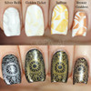 Swatches courtesy of Copycat Claws | GIRLY BITS COSMETICS Golden Ticket Stamping Polish