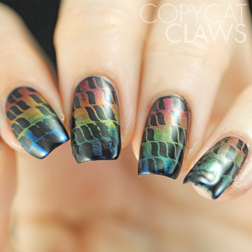 Swatch courtesy of Copycat Claws | GIRLY BITS COSMETICS Firebrick Stamping Polish