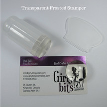 Transparent Frosted Stamper with a clear stamping head | Girly Bits Cosmetics