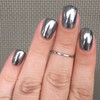 Girly Bits Cosmetics Silver Mirror Chrome effect powder | Swatch by Nail Experiments
