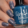 Girly Bits Cosmetics Sea You Next Fall stamped over Slay, Ghoul, Slay | Swatch by Manicure Manifesto