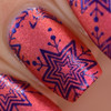 We Will Never Be Royal-Tea (stamping polish)  over Left Them On Red by Girly Bits Cosmetics AVAILABLE AT GIRLY BITS COSMETICS www.girlybitscosmetics.com | Photo credit: Manicure Manifesto