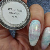 White Lace Fluid Art Polish by Baroness X