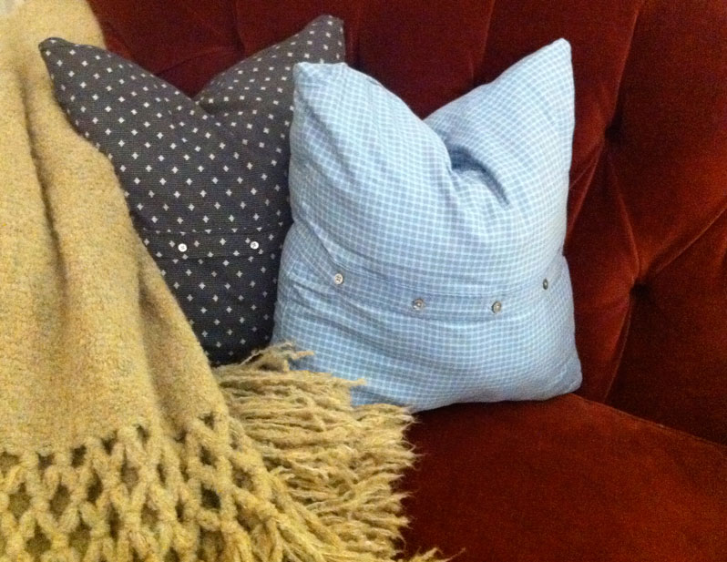 DIY Upcycle Shirts into Pillow Covers Blank Clothing