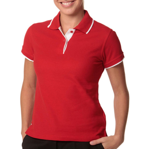 white and red polo t shirt