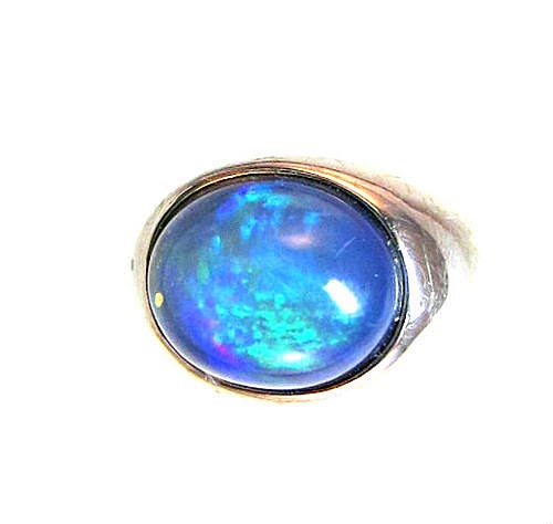 African Blue Opal Ring