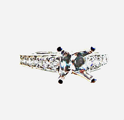 flawless diamond platinum semi-mount