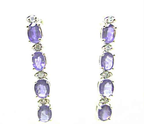 Blue Sapphire Earrings