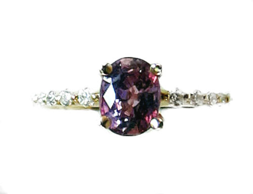 Unheated Purple Sapphire Ring